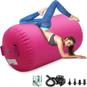 Gymnastics Tumbling Barrel Inflatable Octagon Tumbler Roller 3.3ftx31.5in NEW